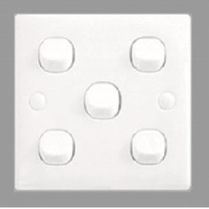 X5 1 Way 5 Gang 10A Switch