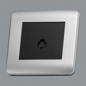 Orange Telephone Socket-Silver Matte